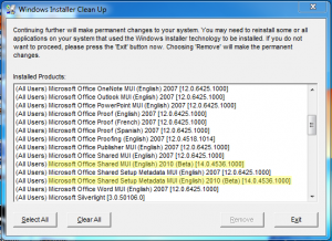 MSI Cleanup Utility